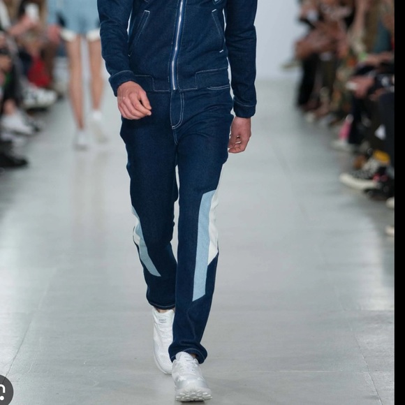 Christopher Shannon Colorblock Denim Jeans Street Wear - Picture 2 of 9